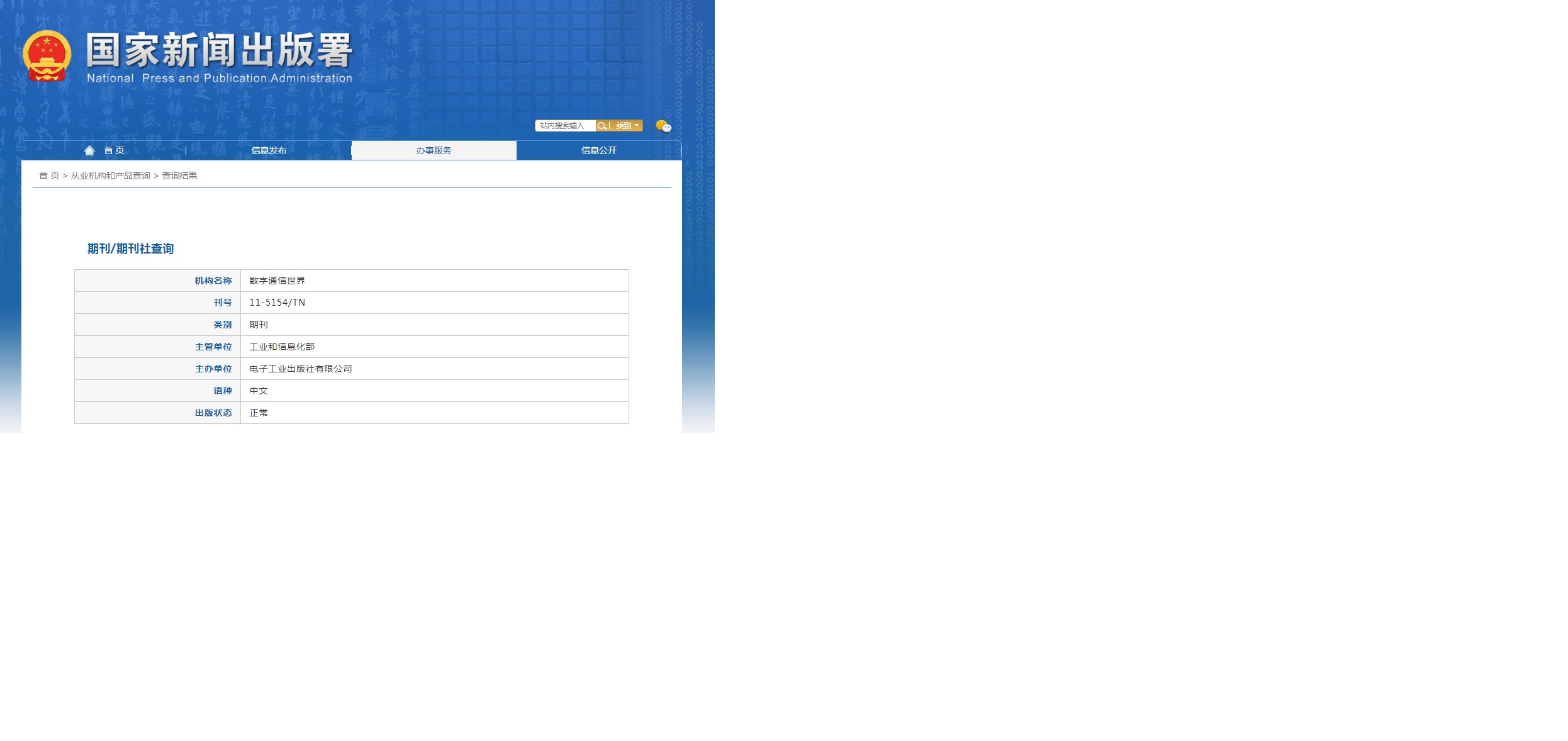 数字通信世界杂志备案信息